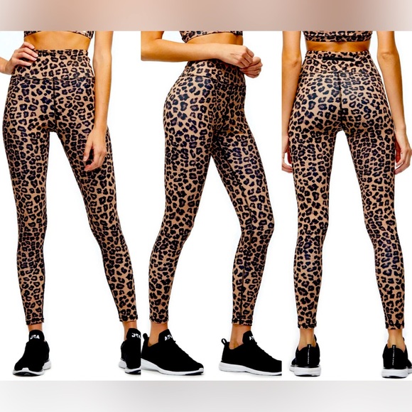 Good American Pants - Good American Cheetah Core Strength High Waist Leggings GA Size 4 (XL)